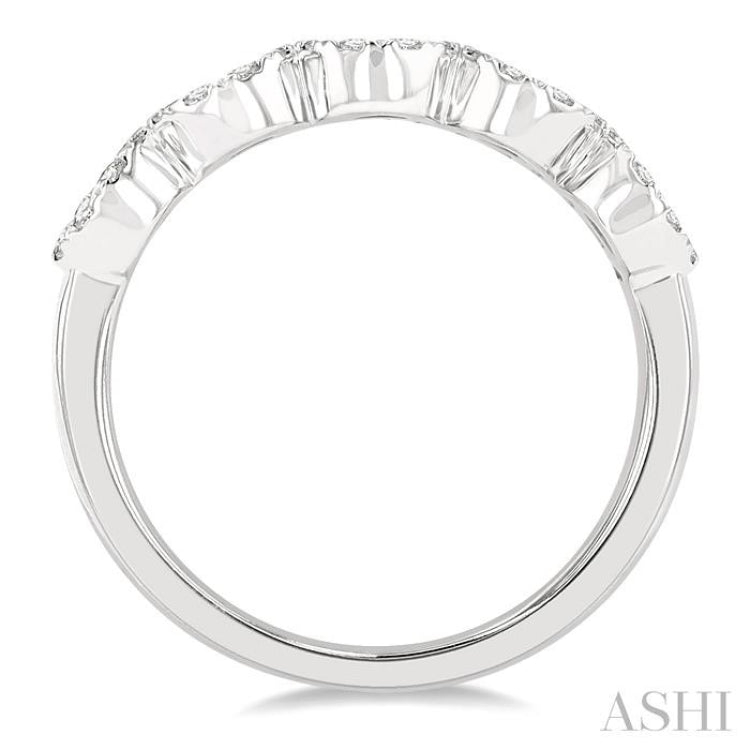 3/4 Ctw 5-Stone Lovebright Round Cut Diamond Ring in 14K White Gold