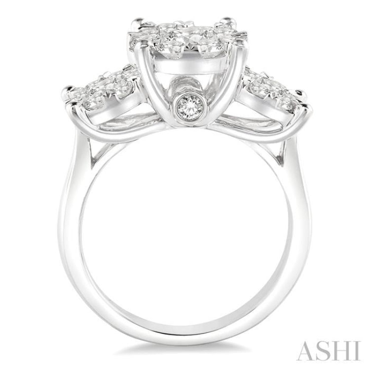 2 ctw Lovebright Round Cut Diamond Ring in 14K White Gold