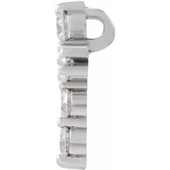 14K White 1/4 CTW Lab-Grown Diamond Pendant