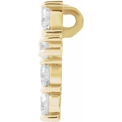 14K Yellow 1/3 CTW Lab-Grown Diamond Pendant