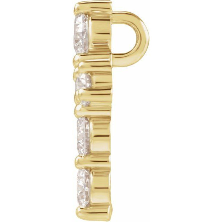 14K Yellow 3/4 CTW Lab-Grown Diamond Pendant