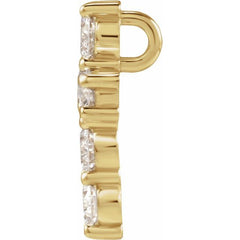 14K Yellow 9/10 CTW Lab-Grown Diamond Pendant