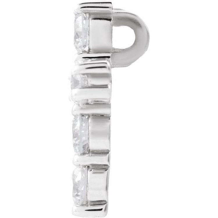 14K White 1/3 CTW Lab-Grown Diamond Pendant