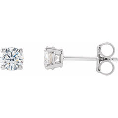 14K White Gold 1/2 CTW Lab-Grown Diamond Earrings