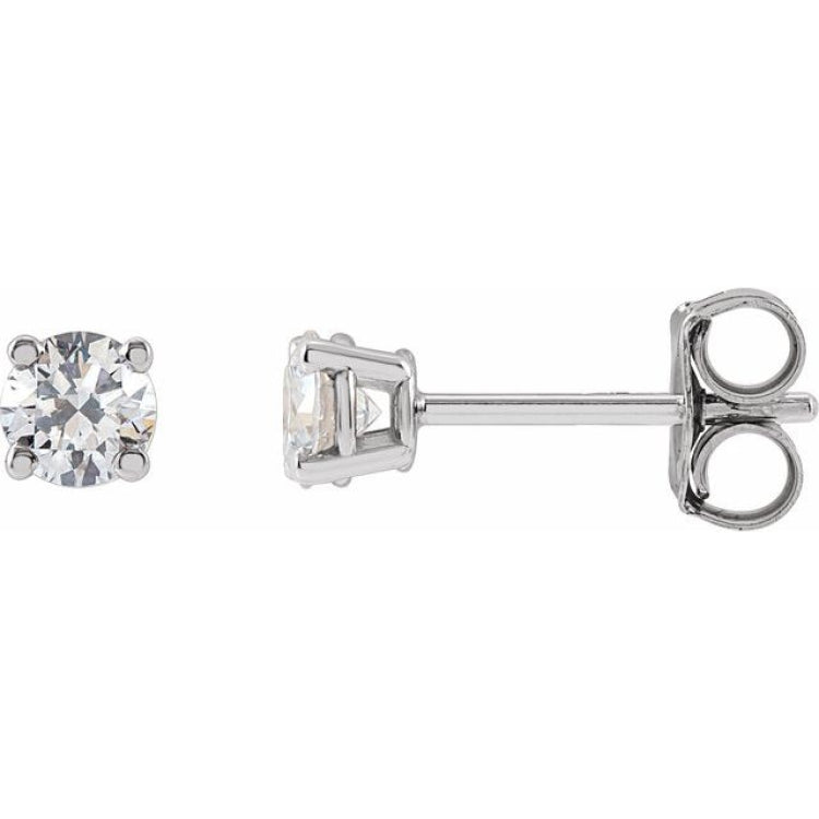 14K White Gold 1/3 CTW Lab-Grown Diamond Earrings