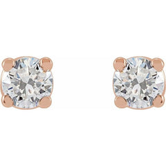 14K Rose Gold 1/3 CTW Lab-Grown Diamond Earrings