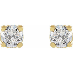 14K Yellow Gold 1/4 CTW Lab-Grown Diamond Earrings