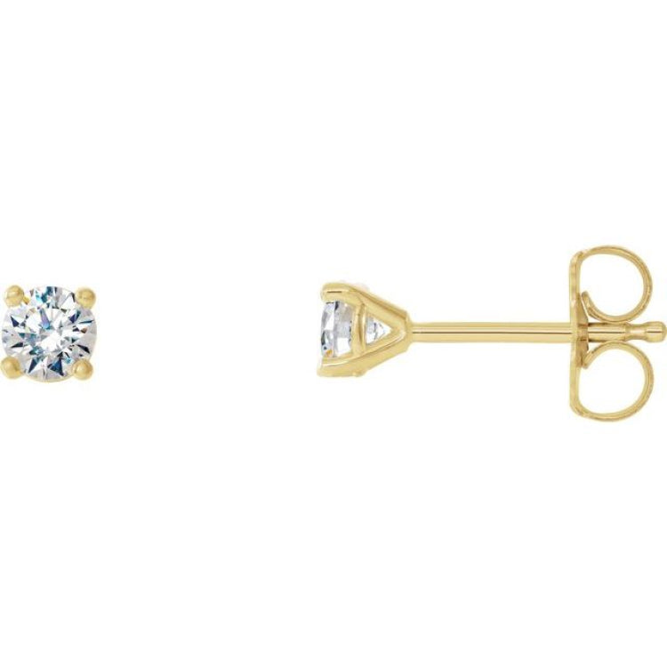 14K Yellow Gold 1/3 CTW Lab-Grown Diamond 4-Prong Stud Earrings