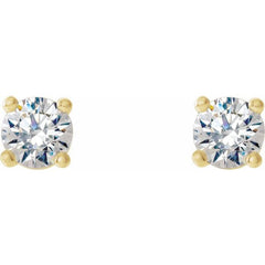14K Yellow Gold 1/3 CTW Lab-Grown Diamond 4-Prong Stud Earrings