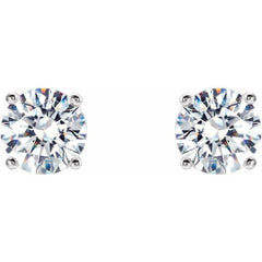 14K White Gold 1 1/2 CTW Lab-Grown Diamond 4-Prong Stud Earrings