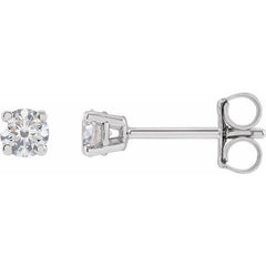 14K White Gold 1/8 CTW Lab-Grown Diamond Earrings