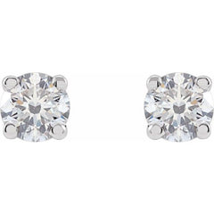 14K White Gold 1/8 CTW Lab-Grown White Diamond Earrings