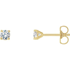 14K Yellow Gold 1/8 CTW Lab-Grown Diamond Stud Earrings