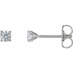 14K White 1/6 CTW Lab-Grown Diamond Stud Earrings