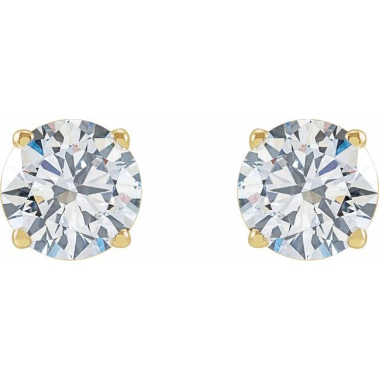14K Yellow 2 1/2 CTW Lab-Grown Diamond Stud Earrings