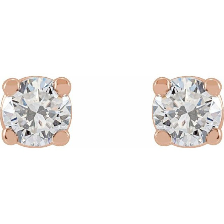 14K Rose Gold 3 CTW Lab-Grown Diamond Earrings