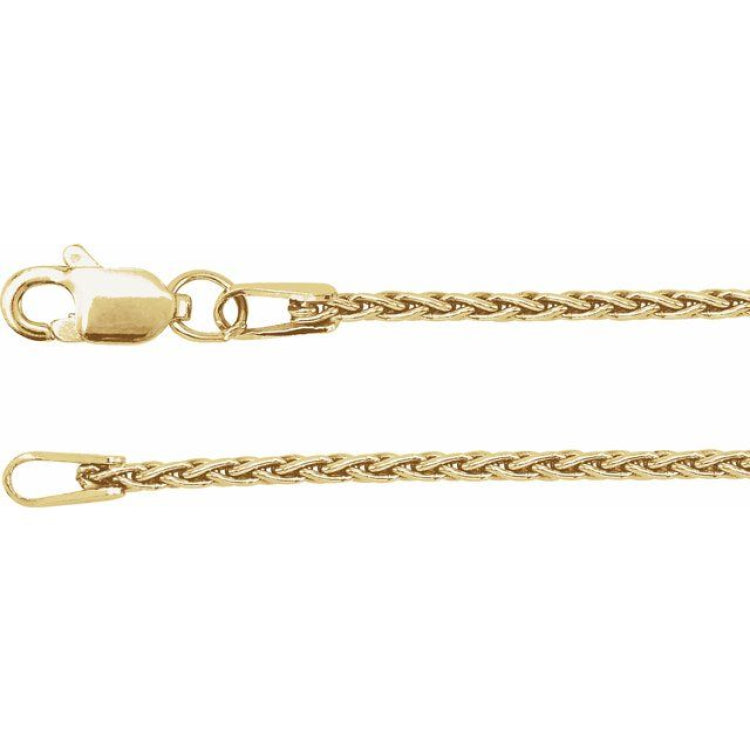14K Yellow 1.25 mm Wheat 20" Chain