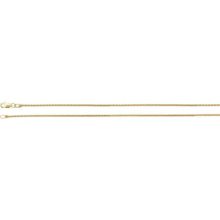 14K Yellow 1.25 mm Wheat 20" Chain
