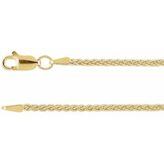 14K Yellow 1.8 mm Wheat 24" Chain