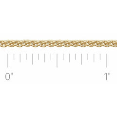 14K Yellow Recycled Metal 1.8 mm Wheat Chain by the Inch