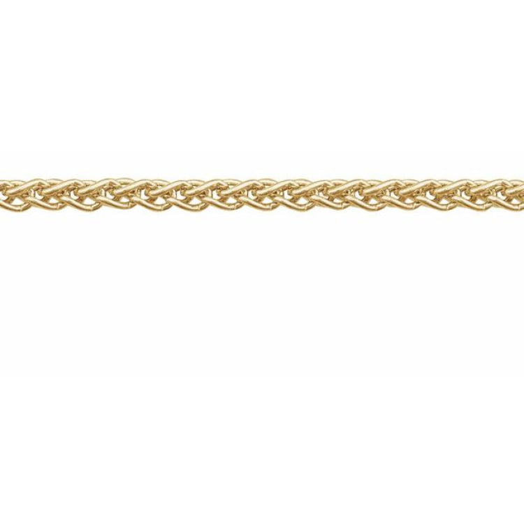 14K Yellow Recycled Metal 1.8 mm Wheat Chain by the Inch