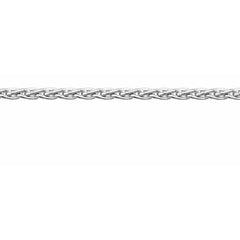 14K White Recycled Metal 1.5 mm Wheat Chain by the Inch