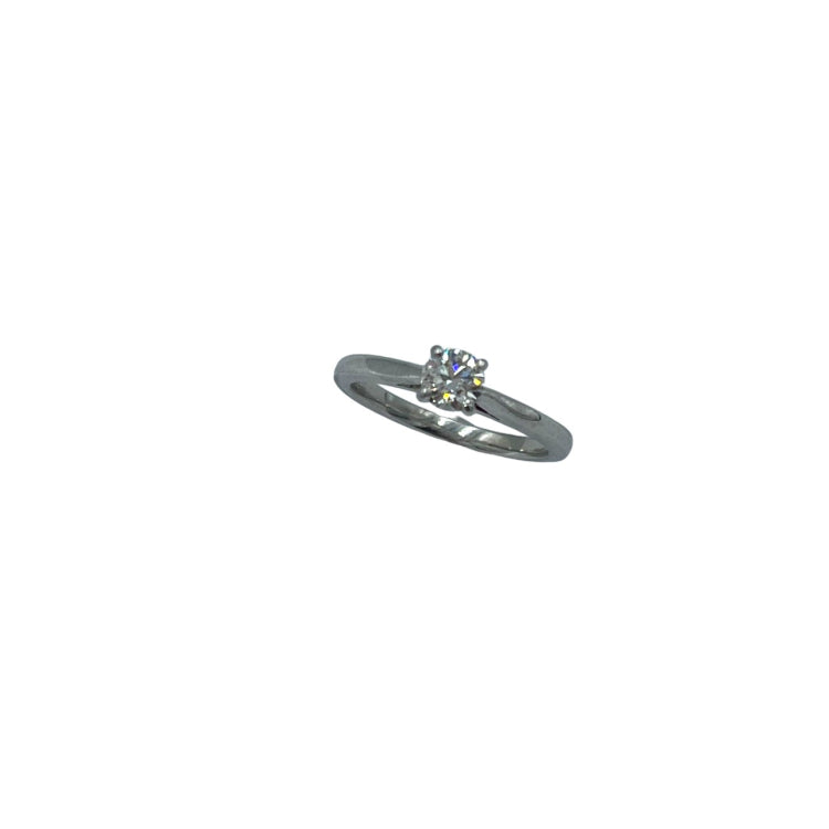 APPRAISED $5100- Platinum Ring with One Round Brilliant Diamond