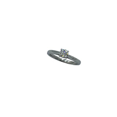 APPRAISED $5100- Platinum Ring with One Round Brilliant Diamond