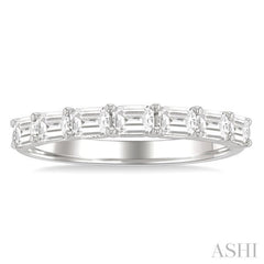 1 Ctw East-West Emerald Cut Diamond Fashion Band in 14K White Gold
