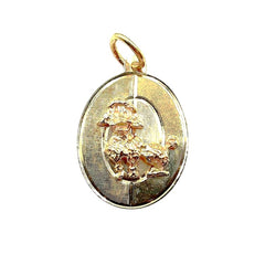 14kt Yellow Gold Oval Disc Poodle Charm