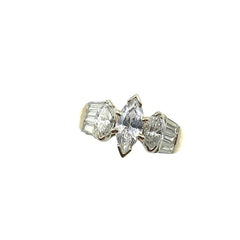 APPRAISED $2150 - 14kt Yellow Gold - T - .78ct Diamond Semi-Mount CZ Center