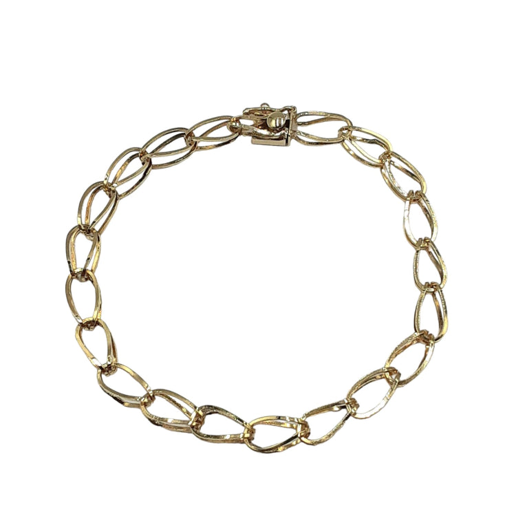 APPRAISED $1600 - 14kt Yellow 7.25" Gold Oval Open link Bracelet 