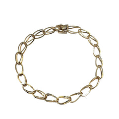 APPRAISED $1600 - 14kt Yellow 7.25" Gold Oval Open link Bracelet 