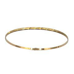 APPRAISED $875 - 18kt Yellow Gold Ribbed Bangle (2.3mm) 