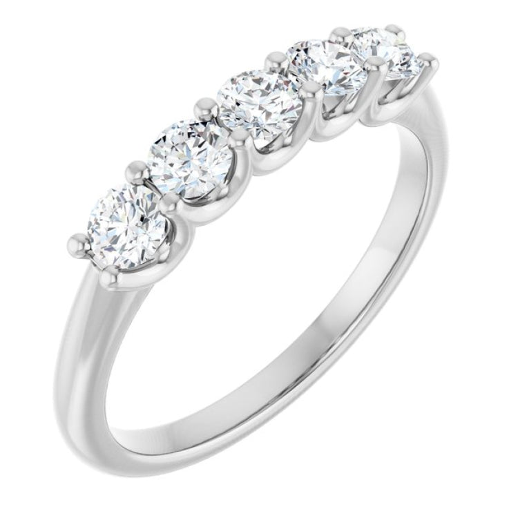 Platinum 5/8 CTW Lab-Grown Diamond Anniversary Band
