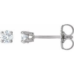 14K White Gold 1/6 CTW Natural Diamond Earrings