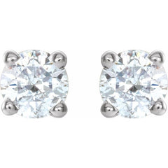 Sterling Silver 3/8 CTW Natural Diamond Earrings