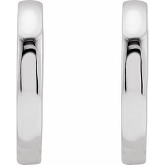 Platinum Hinged 18 mm Hoop Earrings