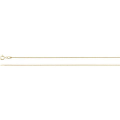 14K Yellow Gold-Filled 1 mm Wheat 7" Chain
