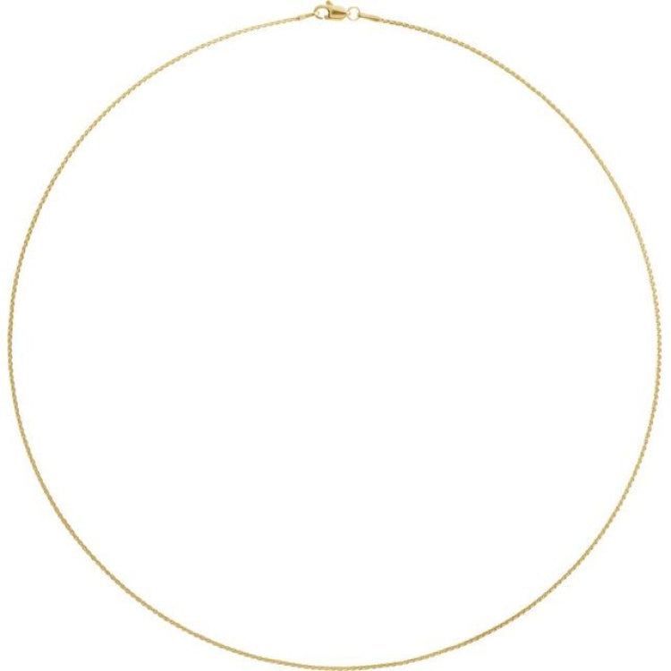 14K Yellow Gold-Filled 1.8 mm Wheat 16" Chain