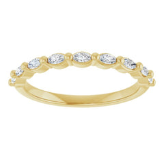 14K Yellow 1/4 CTW Lab-Grown Diamond Anniversary Band