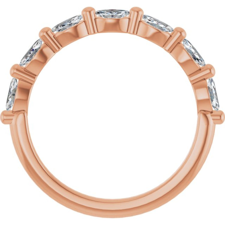 14K Rose 3/8 CTW Lab-Grown Diamond Anniversary Band