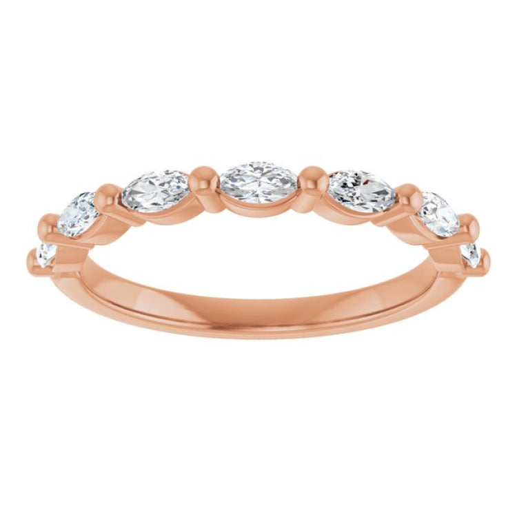 14K Rose 3/8 CTW Lab-Grown Diamond Anniversary Band