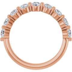 14K Rose 9/10 CTW Lab-Grown Diamond Anniversary Band