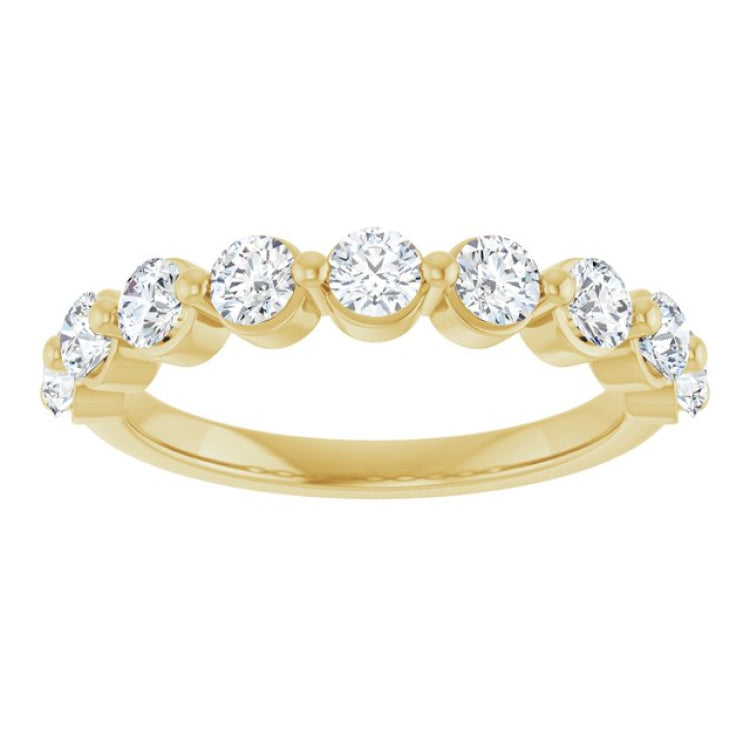 14K Yellow 9/10 CTW Lab-Grown Diamond Anniversary Band