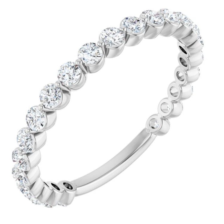 Platinum 3/4 CTW Lab-Grown Diamond Anniversary Band
