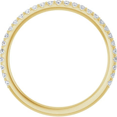 14K Yellow 1/4 CTW Lab-Grown Diamond Anniversary Band