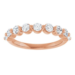14K Rose 5/8 CTW Lab-Grown Diamond Anniversary Band