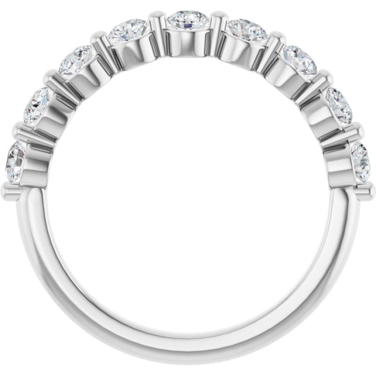14K White 5/8 CTW Lab-Grown Diamond Anniversary Band