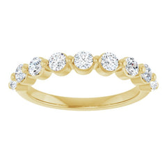 14K Yellow 5/8 CTW Lab-Grown Diamond Anniversary Band